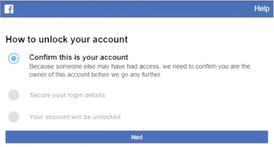 Facebook просит войти с предыдущего устройства или обход your account hass been locked Фейсбук